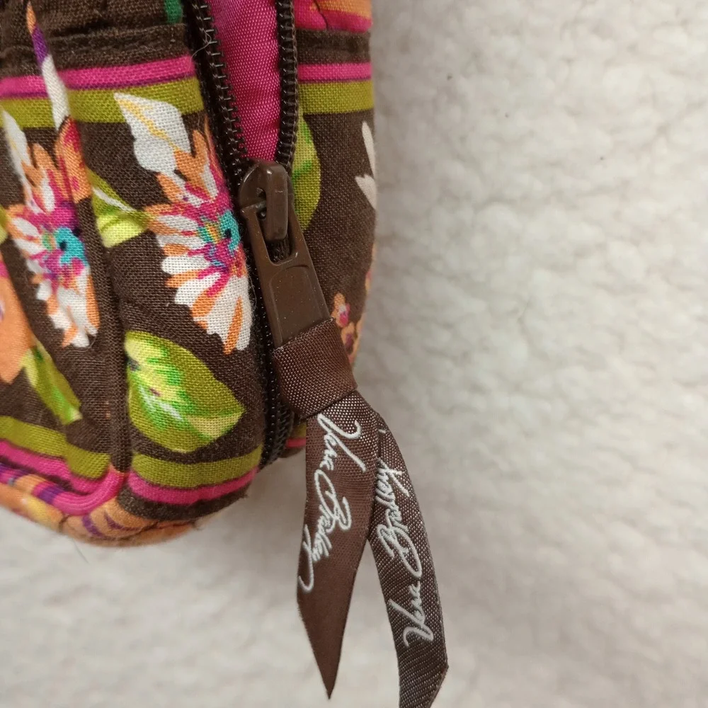 Vera Bradley Mocha Rouge Floral Quilted Laptop Tote Bag Checkpoint Friendly
